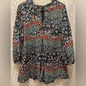 Zara women's shorts suit used floral S pantagonna jumpsuit short